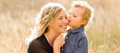 mom and son